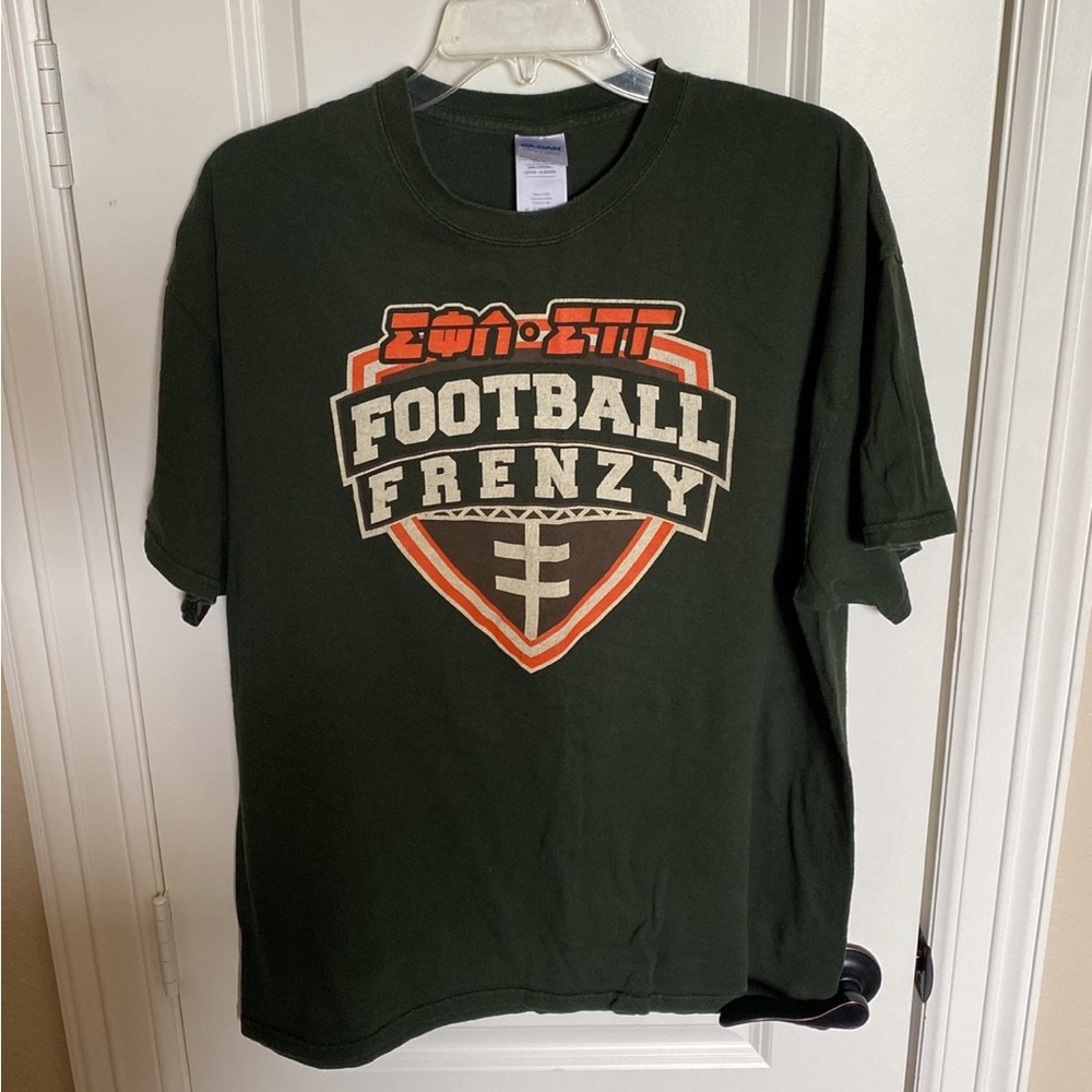 Sigma Phi Lambda tshirt Phi Lamb Sig Tau Football Frenzy size XL